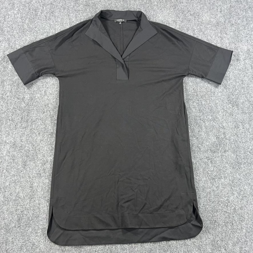 Lafayette‎ 148 New York Dress Womens Medium Black Collared Shirt Mini Tunic